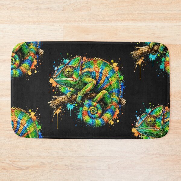Item preview, Colorful Chameleon Watercolor Art – Vibrant Tropical Reptile Illustration designed and sold by ColorSplash123.