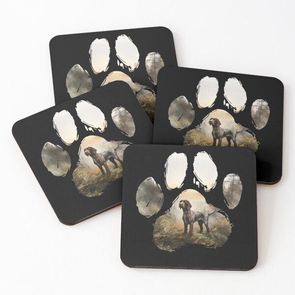 Item preview, Funny German Wirehaired Pointer Paw Foggy Mountain Tree Mom Dad Kids designed and sold by rafaeltto.