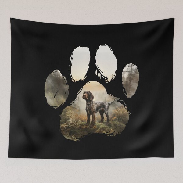 Item preview, Funny German Wirehaired Pointer Paw Foggy Mountain Tree Mom Dad Kids designed and sold by rafaeltto.