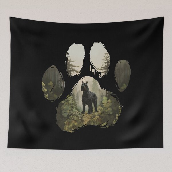 Item preview, Funny Giant Schnauzer Paw Foggy Mountain Tree Mom Dad Kids designed and sold by rafaeltto.
