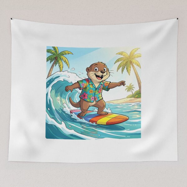Item preview, Surf's Up - Surfing Otter designed and sold by HiddenCitadel.