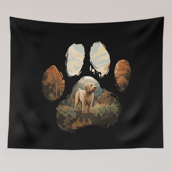 Item preview, Funny Goldendoodle Paw Foggy Mountain Tree Mom Dad Kids designed and sold by rafaeltto.