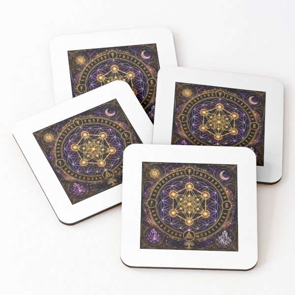 Item preview, Metathron's Cube ~ Flower of Life - Norse Runes designed and sold by NeNaSoulShop.