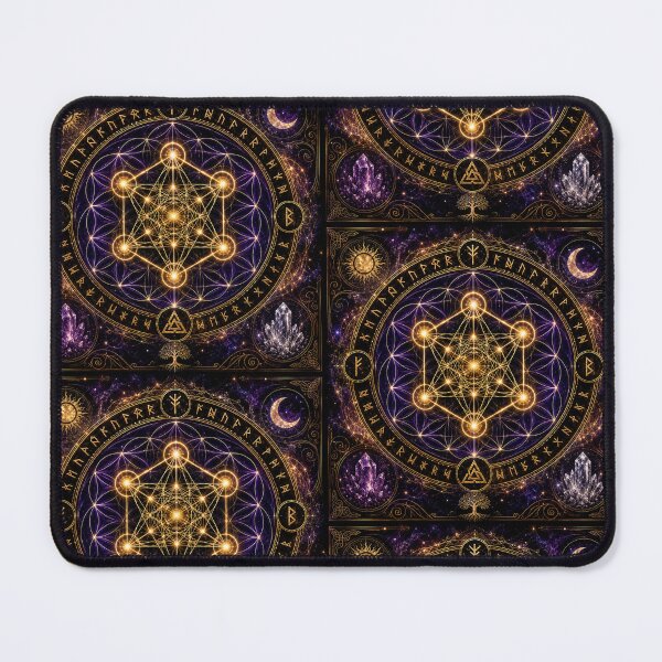 Item preview, Metathron's Cube ~ Flower of Life - Norse Runes designed and sold by NeNaSoulShop.