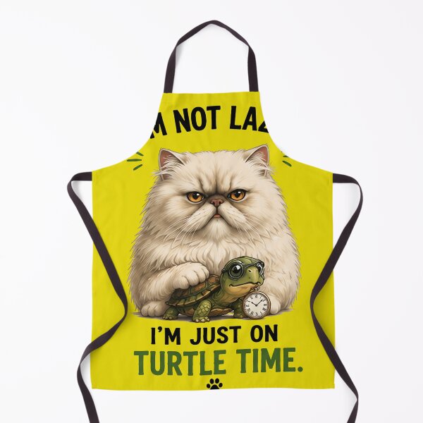 Item preview, I'm Not Lazy I'm Just On Turtle Time Funny Cat Turtle Design designed and sold by TeehMeow.