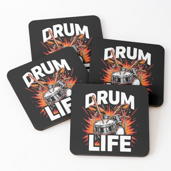 Item preview, Drum Life – Explosive Drum Kit Rock Design designed and sold by Midnight Veil Designs.