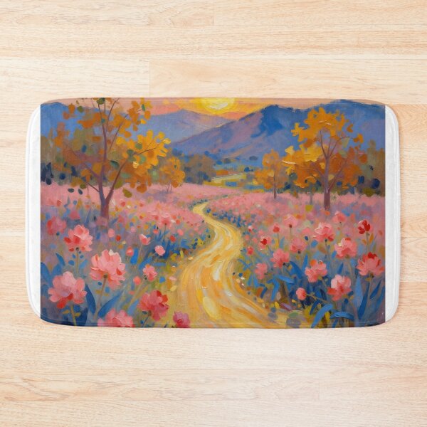 Item preview, impressionist oil painting of landscape at sunset designed and sold by Chi261.