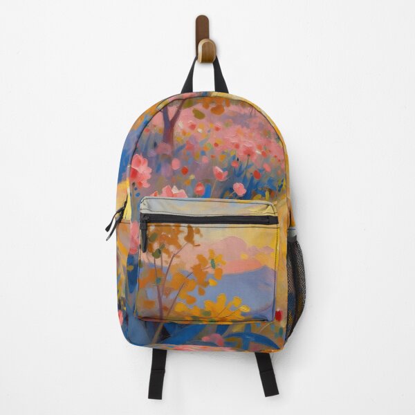 Item preview, impressionist oil painting of landscape at sunset designed and sold by Chi261.