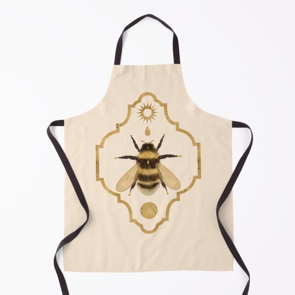 Item preview, Celestial Bumblebee Emblem Striped Linen Pattern designed and sold by Grin Katalina Floral Patterns & Cozy Art.