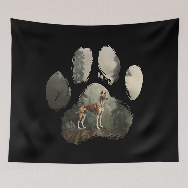 Item preview, Funny Ibizan Hound Paw Foggy Mountain Tree Mom Dad Kids designed and sold by rafaeltto.