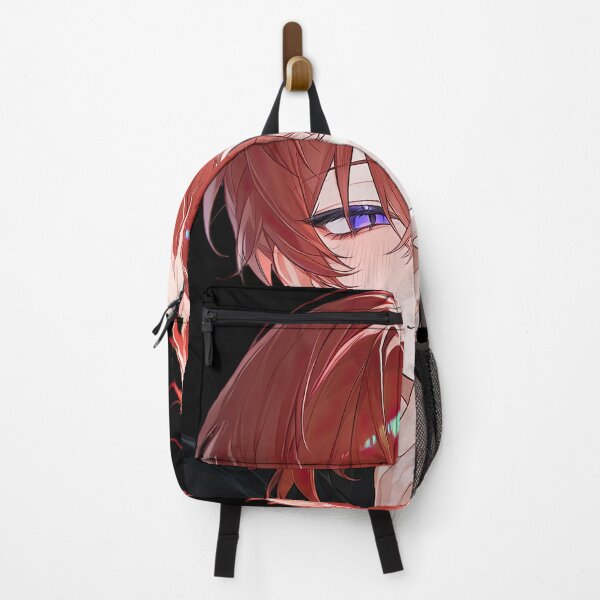 Item preview, Vibrant Red-Haired Anime Boy Portrait with Purple Eyes designed and sold by Sergii Davydenko.