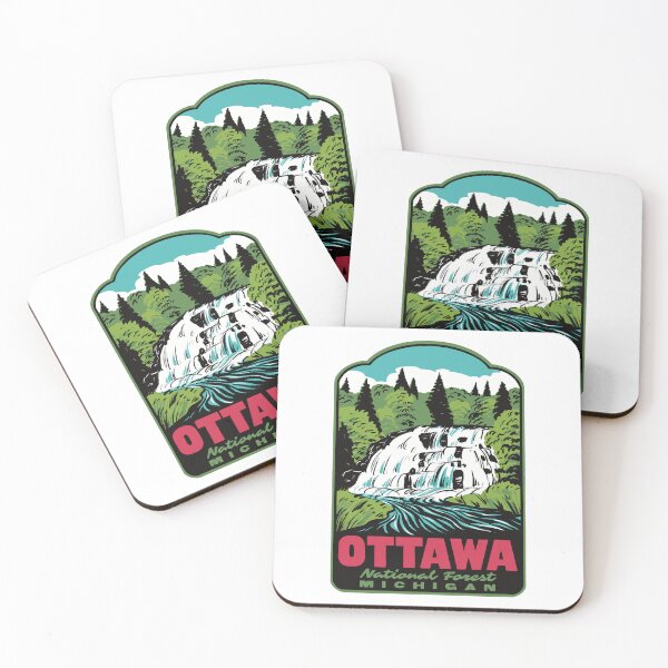 Item preview, Ottawa National Forest Retro Upper Peninsula Travel Art designed and sold by HalpinDesign.