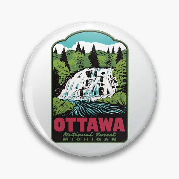 Item preview, Ottawa National Forest Retro Upper Peninsula Travel Art designed and sold by HalpinDesign.