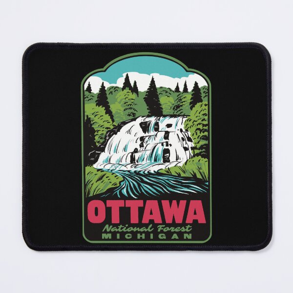 Item preview, Ottawa National Forest Retro Upper Peninsula Travel Art designed and sold by HalpinDesign.