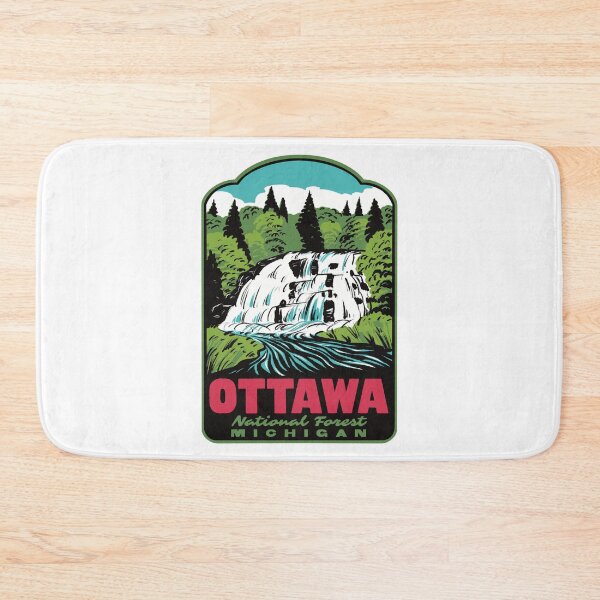 Item preview, Ottawa National Forest Retro Upper Peninsula Travel Art designed and sold by HalpinDesign.