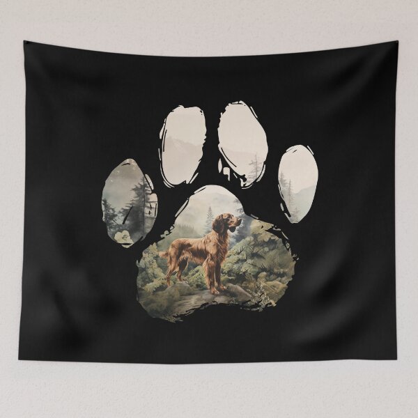 Item preview, Funny Irish Setter Paw Foggy Mountain Tree Mom Dad Kids designed and sold by rafaeltto.