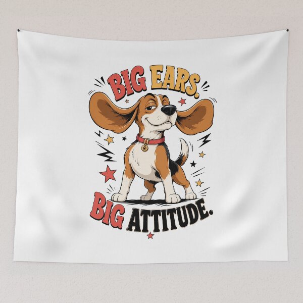 Item preview, Big Ears Big Attitude Funny Beagle Dog T-Shirt Design designed and sold by Tong4130.