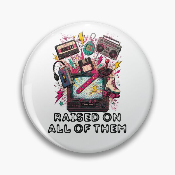 Item preview, Raised On All Of Them Retro 80s 90s Nostalgia Vintage TV designed and sold by Neurospicy Trolls.