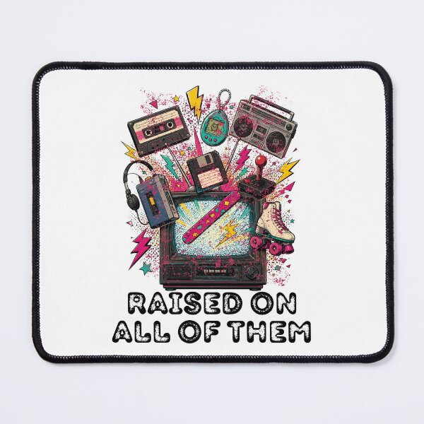 Item preview, Raised On All Of Them Retro 80s 90s Nostalgia Vintage TV designed and sold by Neurospicy Trolls.