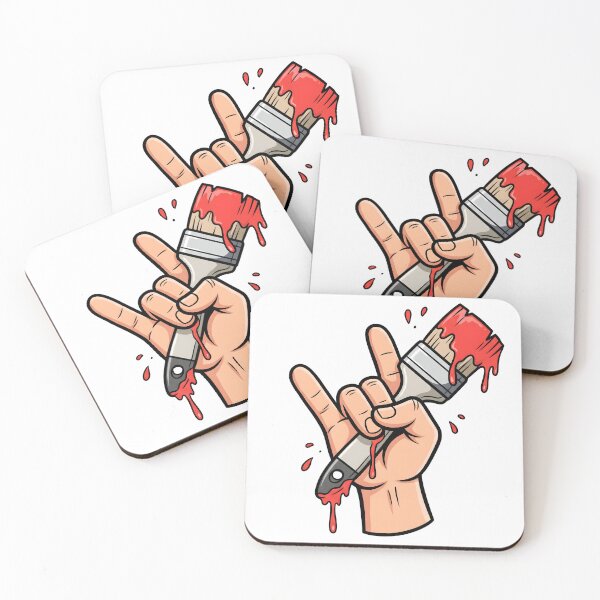 Item preview, Rock Hand Paint Brush Artist Graphic Creative Painter T-Shirt designed and sold by StickerNestYou.