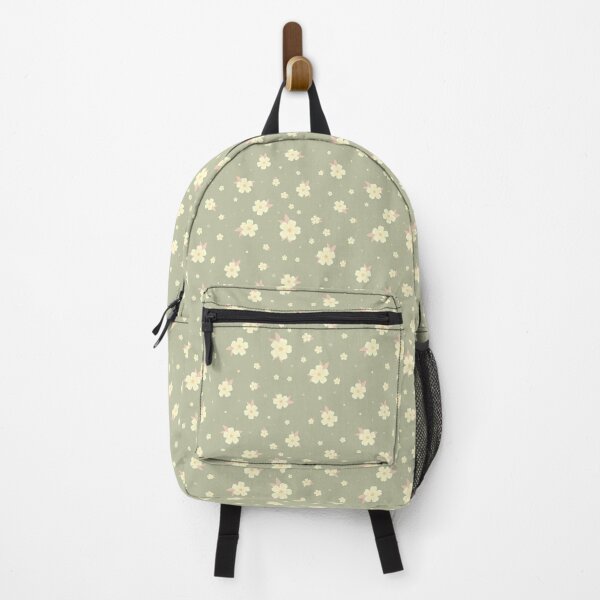 Item preview, Ivory Floral Pattern on Sage Green designed and sold by Little Wimbly.