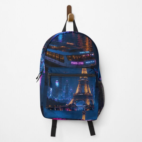 Item preview, Paris 2150 Cyberpunk Wall Art | Futuristic Eiffel Tower Neon City | Paris Poster | Neon Atlas designed and sold by NSAstore.