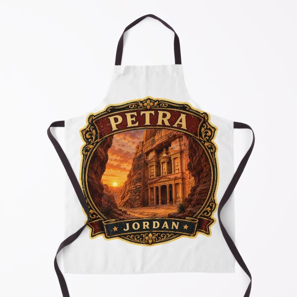 Item preview, Petra Jordan Vintage Travel Badge Sticker | Al Khazneh Treasury Retro Desert Souvenir designed and sold by DreamPaw Studio.
