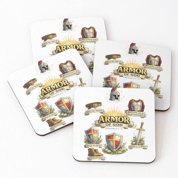 Item preview, Armor of God illustrated with modern minimalist icons designed and sold by DVerse Studio.