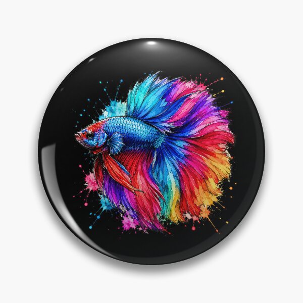 Item preview, Colorful Betta Fish Watercolor Art – Vibrant Tropical Fish Illustration designed and sold by ColorSplash123.