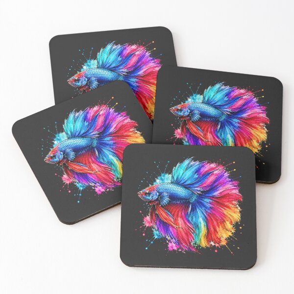 Item preview, Colorful Betta Fish Watercolor Art – Vibrant Tropical Fish Illustration designed and sold by ColorSplash123.