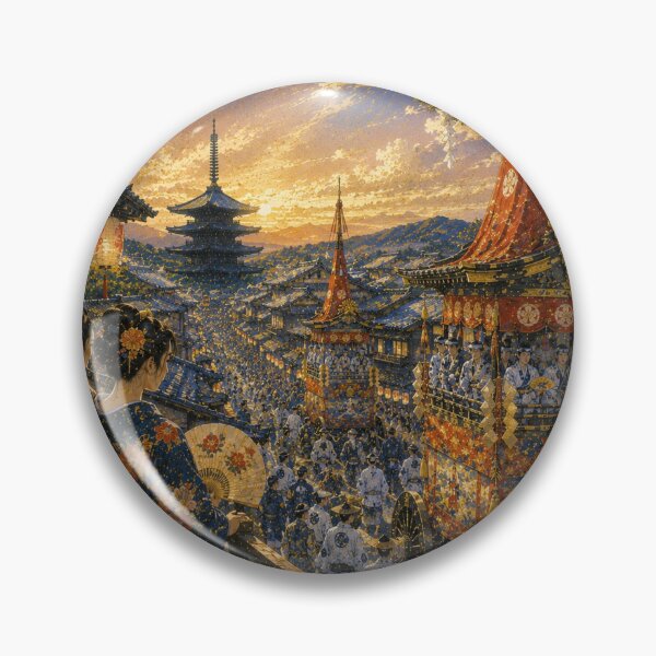Item preview, Gion Matsuri from a Kyoto Balcony – Modern Japanese Art designed and sold by Fumi723.