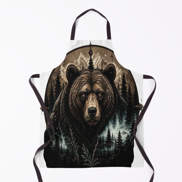 Aperçu de l'œuvre Majestic Brown Bear Forest Wildlife Art créée et vendue par TCDesigne.