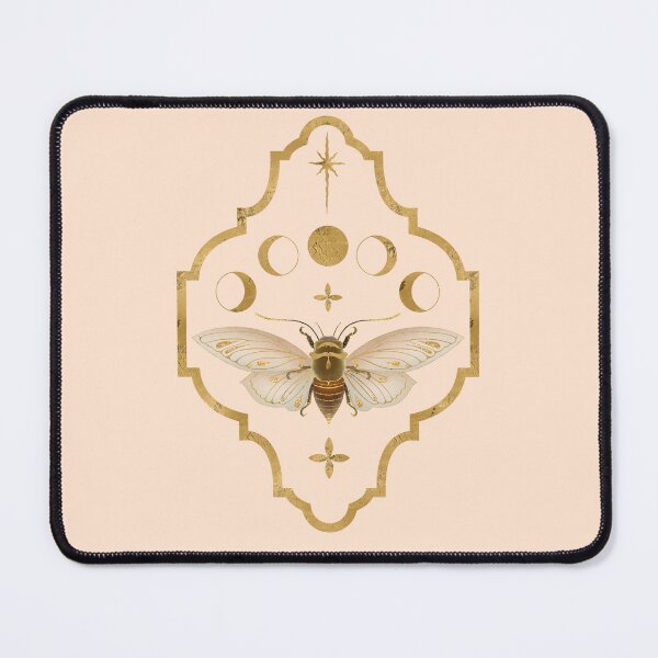 Item preview, Vintage Golden Moth Celestial Linen Design designed and sold by Grin Katalina Floral Patterns & Cozy Art.