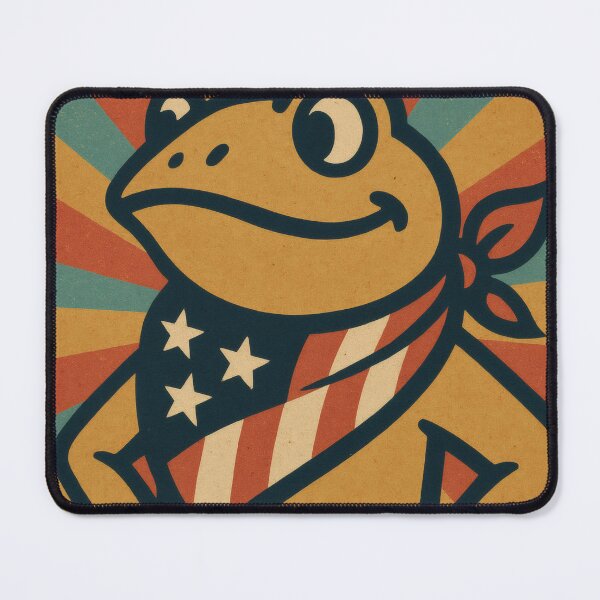 Item preview, Keep Moving Forward Patriotic Frog | Bold American Flag Illustration | Vintage USA Americana Wall Art designed and sold by PaintedPixels01.