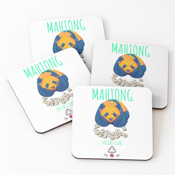 Item preview, Mahjong Panda Social Club - Cute Sleeping Bear Mahjongg Player designed and sold by Whimsy Trail Co.