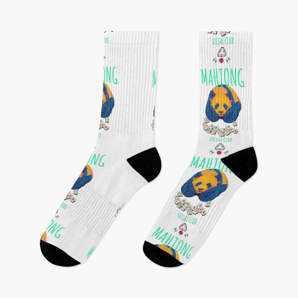 Item preview, Mahjong Panda Social Club - Cute Sleeping Bear Mahjongg Player designed and sold by Whimsy Trail Co.