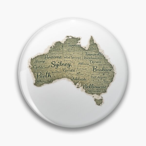 Item preview, Australia Map Made of Australian City Names designed and sold by JMDG Studio.