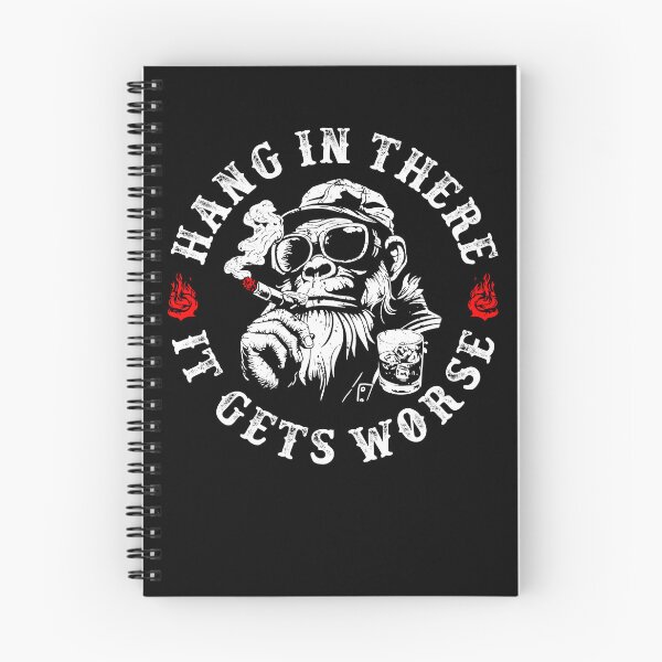 Item preview, Hang In There It Gets Worse Sarcastic Monkey designed and sold by studio-ssaam.