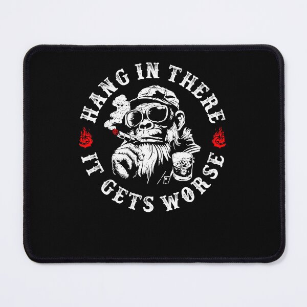 Item preview, Hang In There It Gets Worse Sarcastic Monkey designed and sold by studio-ssaam.
