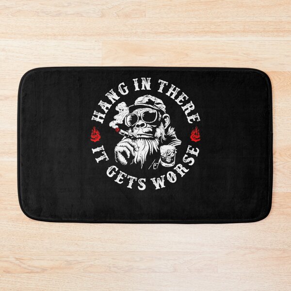 Item preview, Hang In There It Gets Worse Sarcastic Monkey designed and sold by studio-ssaam.