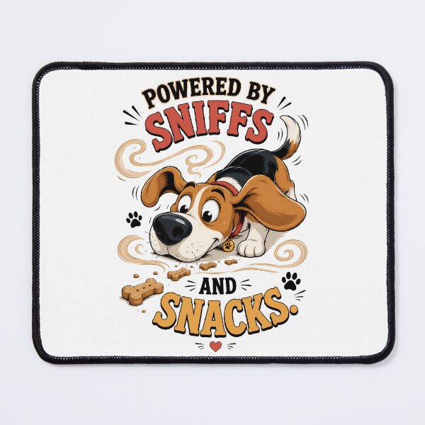 Item preview, Powered by Sniffs and Snacks Funny Beagle Dog Design designed and sold by Tong4130.