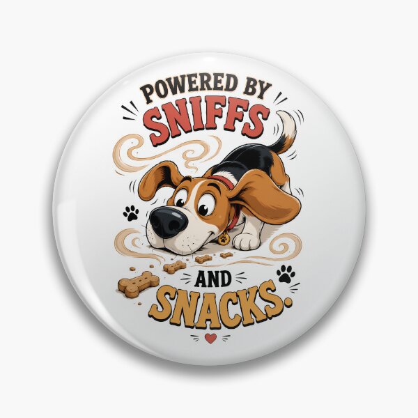 Item preview, Powered by Sniffs and Snacks Funny Beagle Dog Design designed and sold by Tong4130.