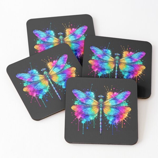 Item preview, Colorful Dragonfly Watercolor Art – Vibrant Nature Illustration designed and sold by ColorSplash123.