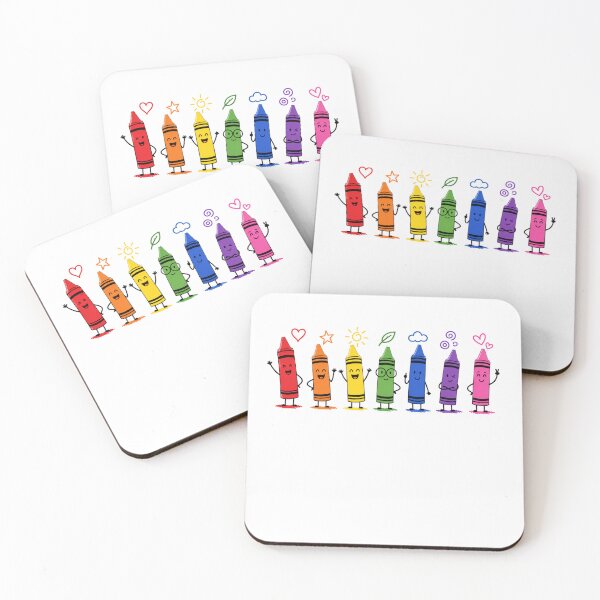 Item preview, Cute Happy Rainbow Crayon Friends Cartoon designed and sold by Moizento.