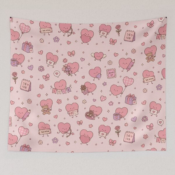 Item preview, A cute whimsical valentines day themed pattern designed and sold by ellinnur.