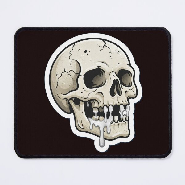 Item preview, Creepy Skull With Dripping Slime Neo-Traditional Tattoo Art designed and sold by Evelashop.