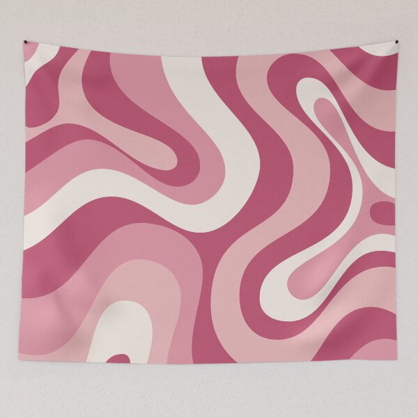Item preview, Liquid Swirl Retro Abstract in pinks  tones, Light Blush, Cream, and White designed and sold by Differenceee.