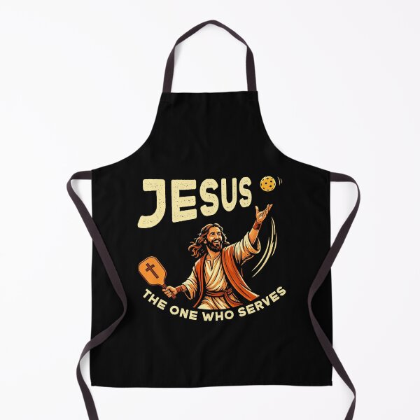 Item preview, Jesus The One Who Serves Funny Pickleball designed and sold by studio-ssaam.