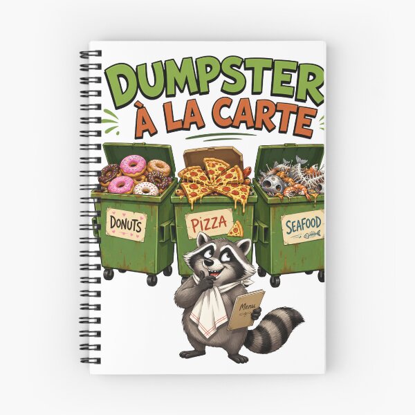 Item preview, Dumpster À La Carte | Funny Gourmet Raccoon | Cartoon Animal Humor designed and sold by AnimalMarvels.