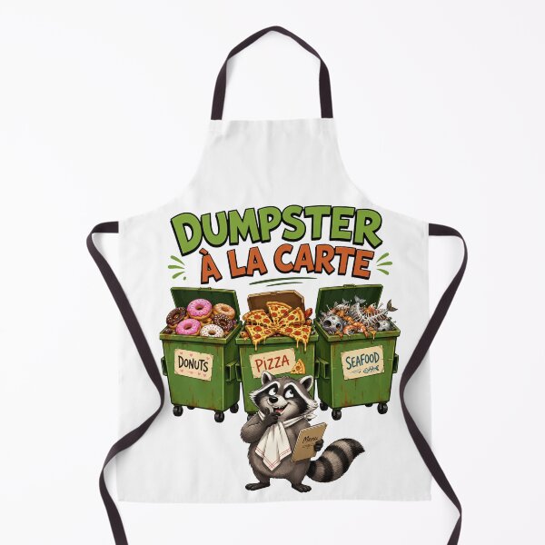 Item preview, Dumpster À La Carte | Funny Gourmet Raccoon | Cartoon Animal Humor designed and sold by AnimalMarvels.